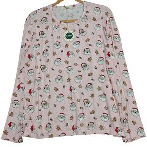 Tullabee ALTAR'D STATE NWT Pink Christmas Print Bamboo Pajama Top L